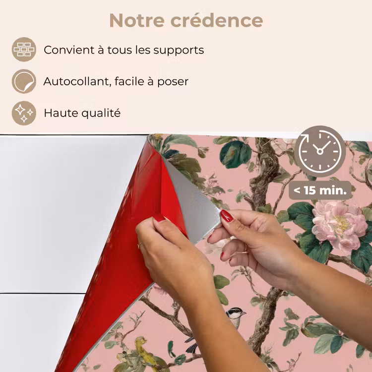 Fond de hotte - Pivoines - Botanique - Oiseau — 4