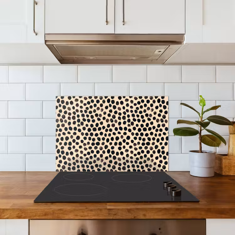 Fond de hotte - Pois polka - Motif - Noir — 3