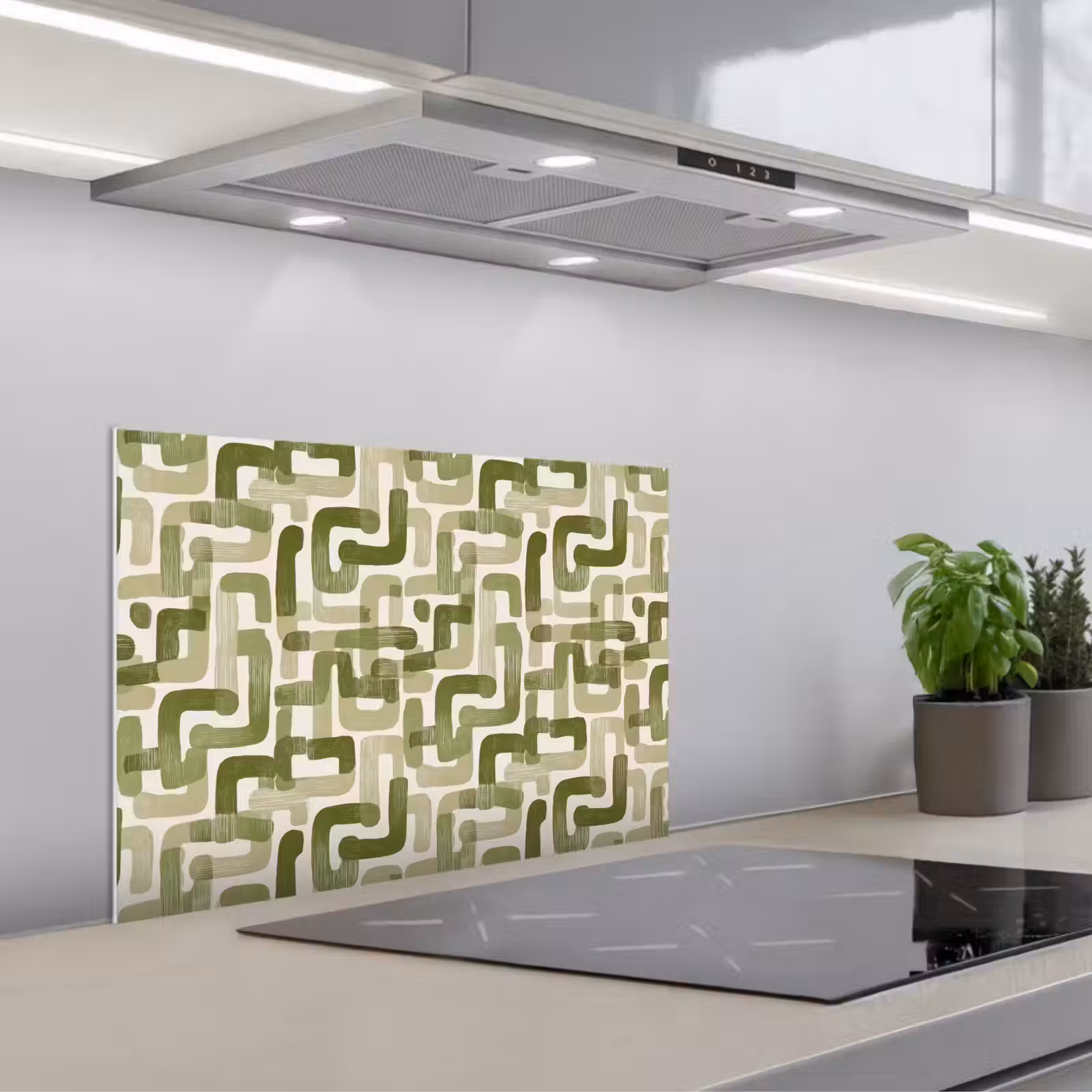 Fond de hotte - Moderne - Graphique - Vert — 1