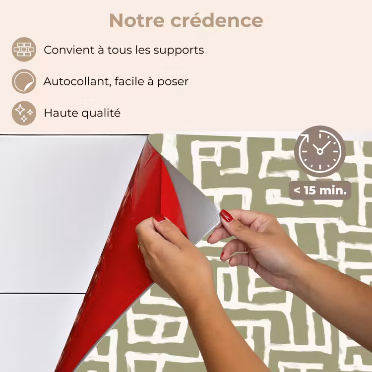 Fond de hotte - Graphique - Motif - Vert — 4