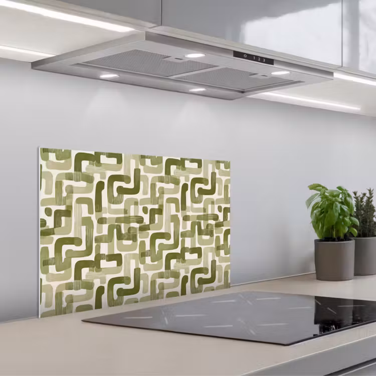 Fond de hotte - Moderne - Graphique - Vert — 1