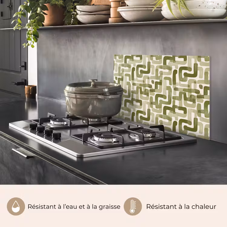 Fond de hotte - Moderne - Graphique - Vert — 2
