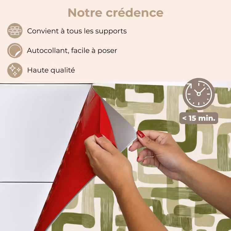 Fond de hotte - Moderne - Graphique - Vert — 4