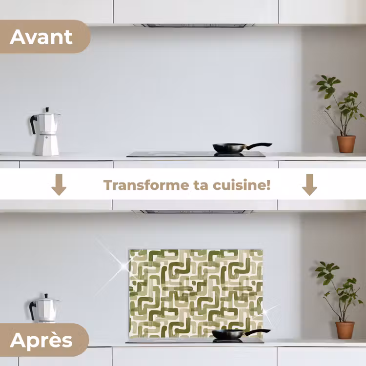 Fond de hotte - Moderne - Graphique - Vert — 7