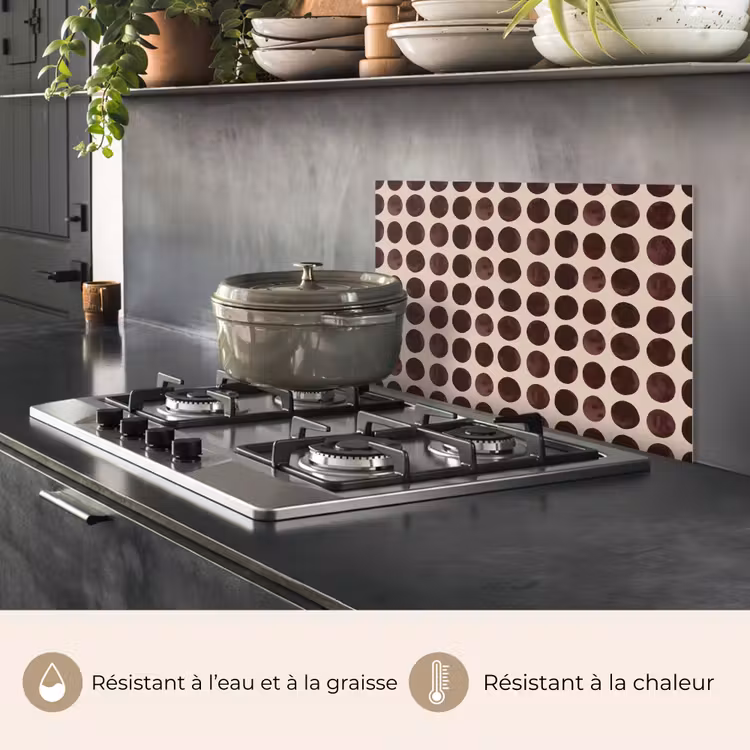 Fond de hotte - Pois - Motif - Marron — 2