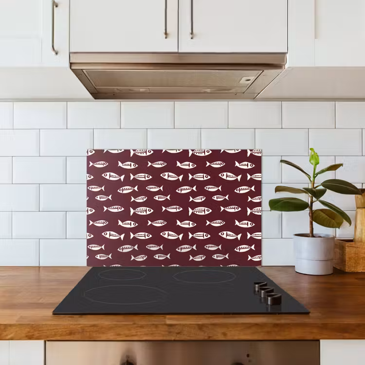 Fond de hotte - Poisson - Graphique - Motif - Foncé — 3