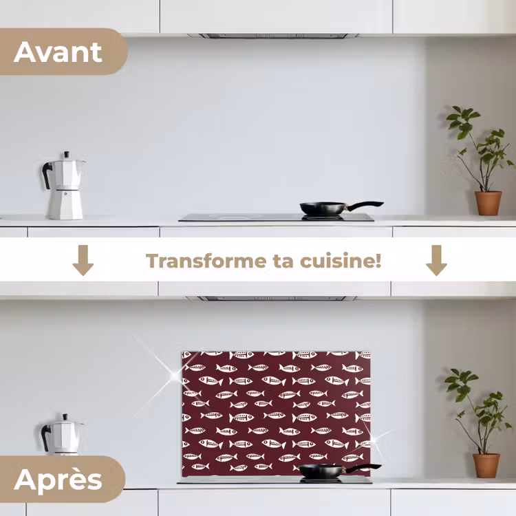 Fond de hotte - Poisson - Graphique - Motif - Foncé — 7