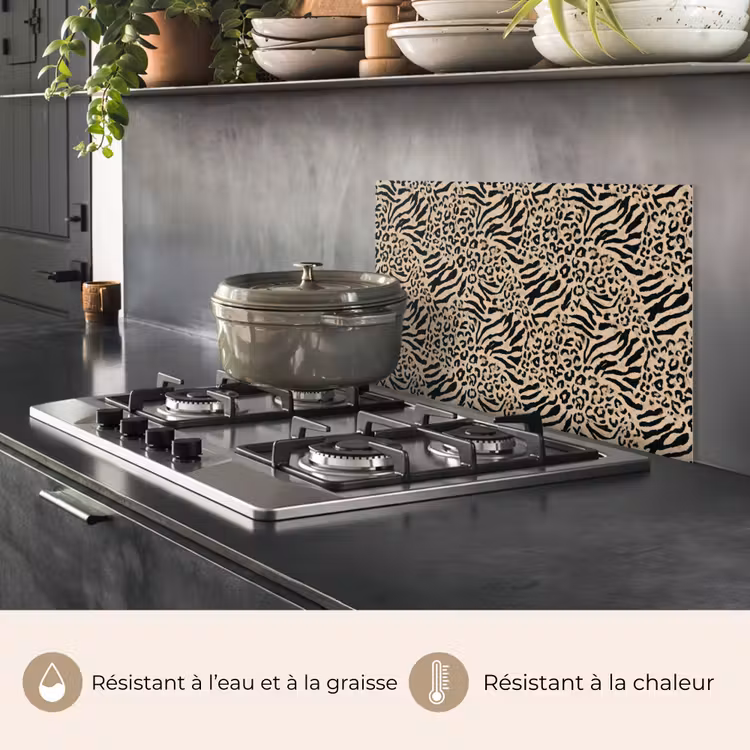 Fond de hotte - Girafe - Zèbre - Motif - Marron — 2