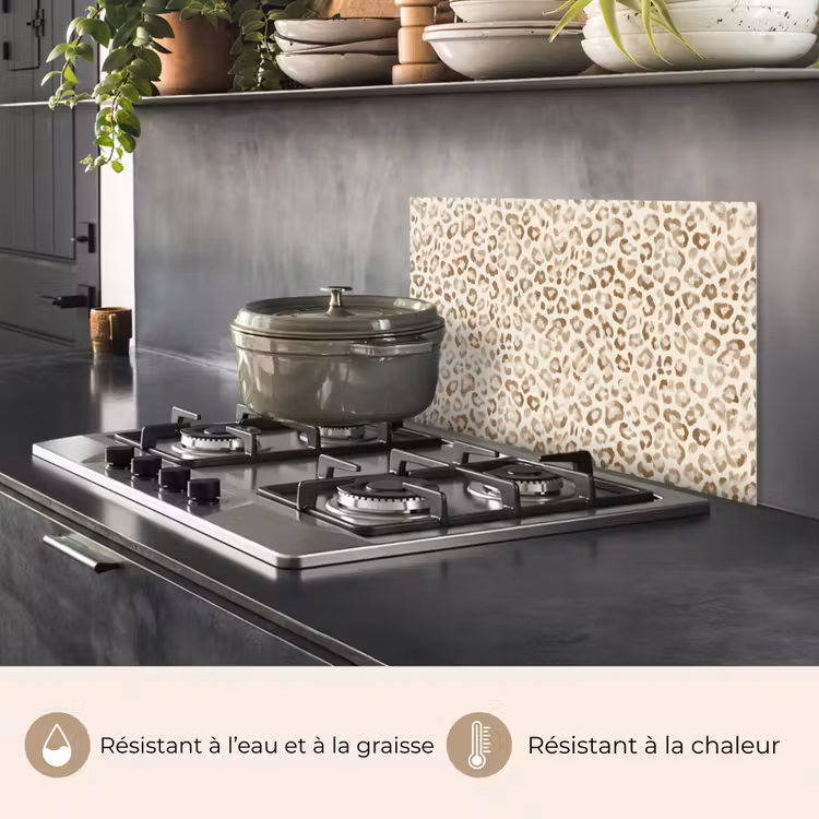 Fond de hotte - Léopard - Classique - Beige — 2