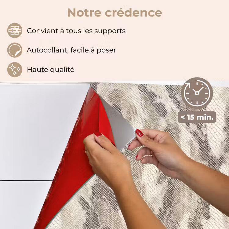 Fond de hotte - Serpent - Motif - Taupe — 4