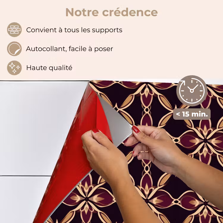 Fond de hotte - Symétrique - Carrelage - Bourgogne — 4