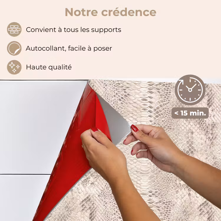 Fond de hotte - Serpent - Motif - Beige — 4