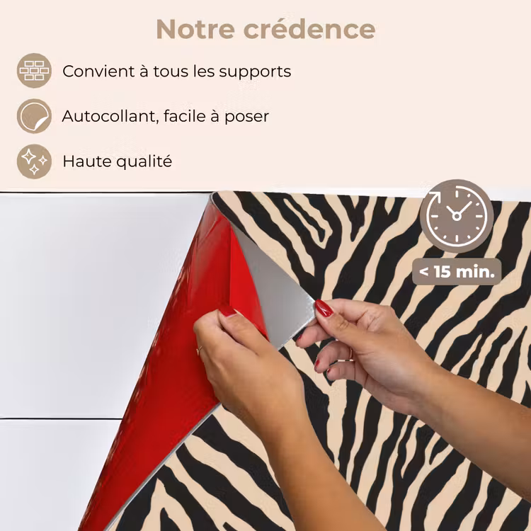 Fond de hotte - Zebra - Classic - Noir — 4