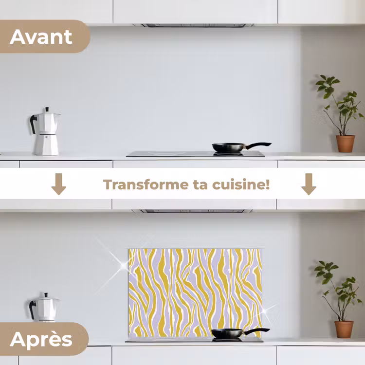 Fond de hotte - Zebra - Moderne - Multicolore — 7