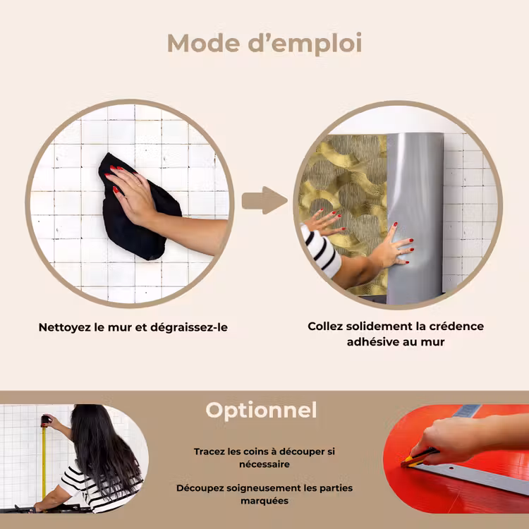 Fond de hotte - Moderne - Géométrique - Or — 6