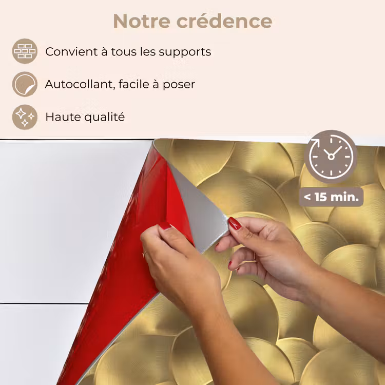 Fond de hotte - Moderne - Cercle - Or — 4