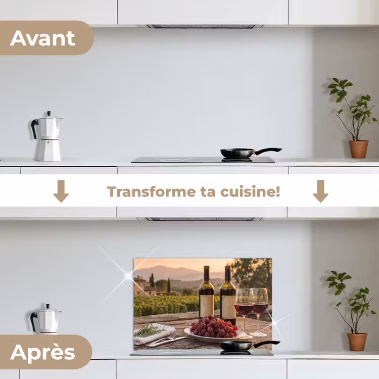 Fond de hotte - Vin - Verres - Raisins - Vignoble — 7