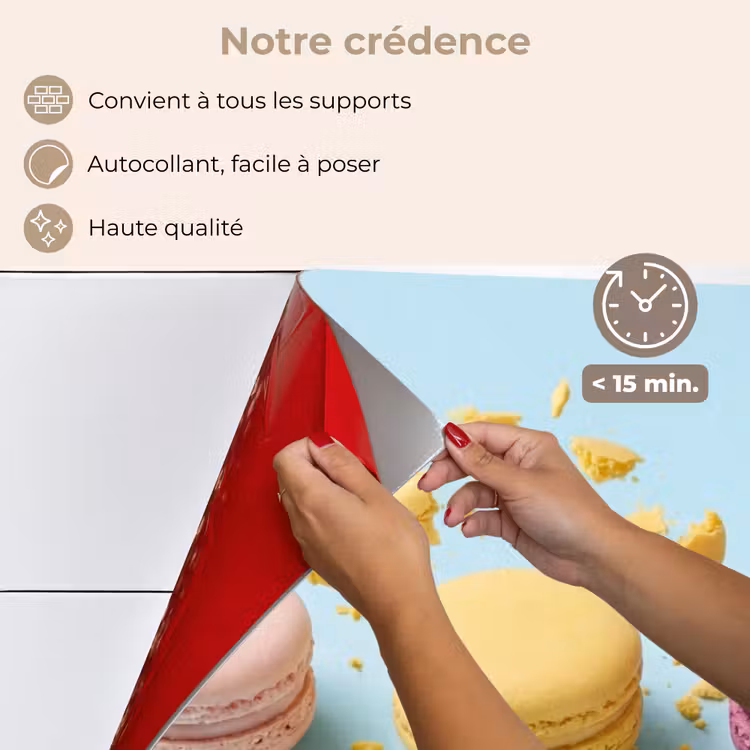 Fond de hotte - Macarons - Colorés - Pastel — 4