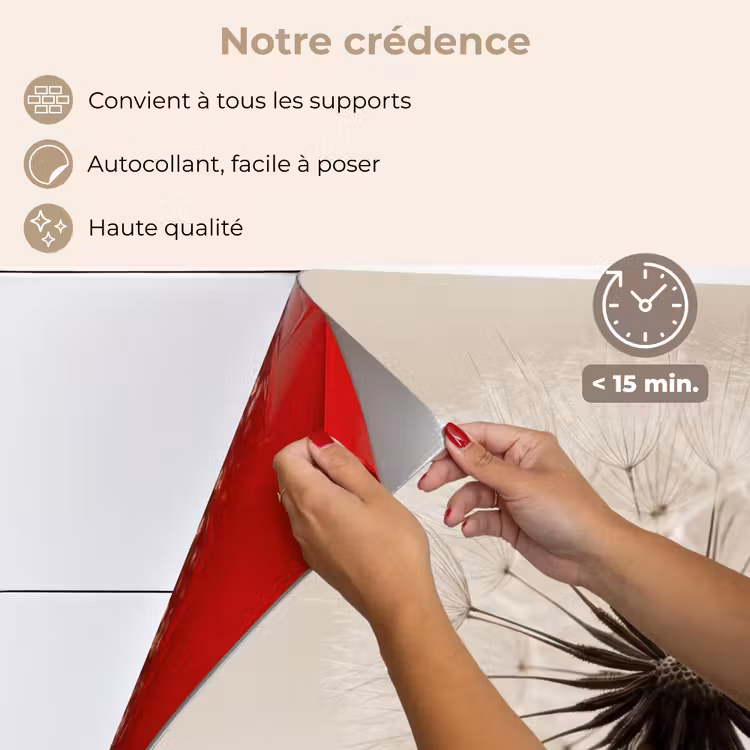 Fond de hotte - Pissenlit - Minimaliste - Blanc — 4