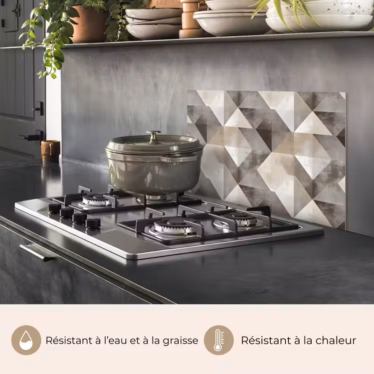 Fond de hotte - Géométrique - Motif - Tons de terre — 2