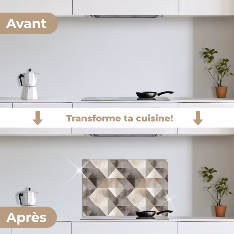 Fond de hotte - Géométrique - Motif - Tons de terre — 7