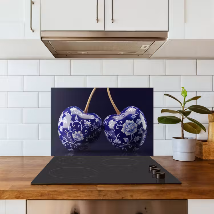 Fond de hotte - Porcelaine - Cerisier - Delft - Bleu — 3