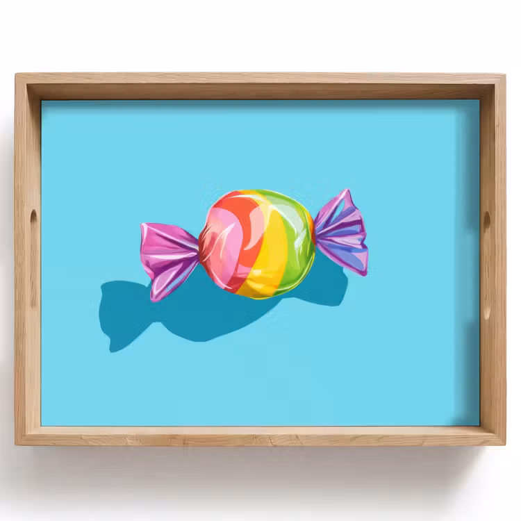 Plateau - Bleu - Bonbons - Arc-en-ciel — 1