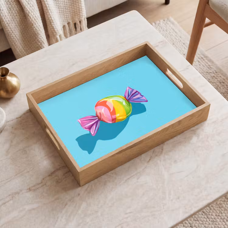 Plateau - Bleu - Bonbons - Arc-en-ciel — 2