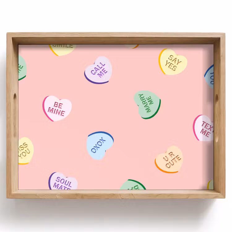 Plateau - Coeur - Bonbons - Pastel - Texte — 1