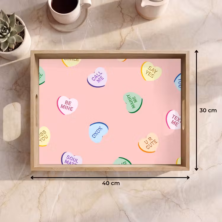 Plateau - Coeur - Bonbons - Pastel - Texte — 7