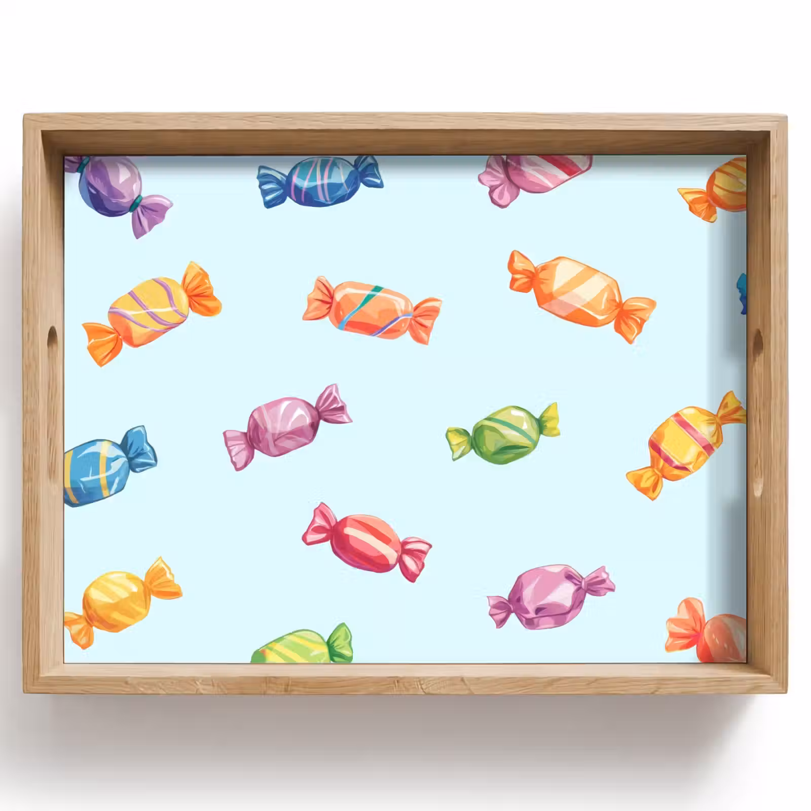 Plateau - Bleu - Motif - Bonbons — 1