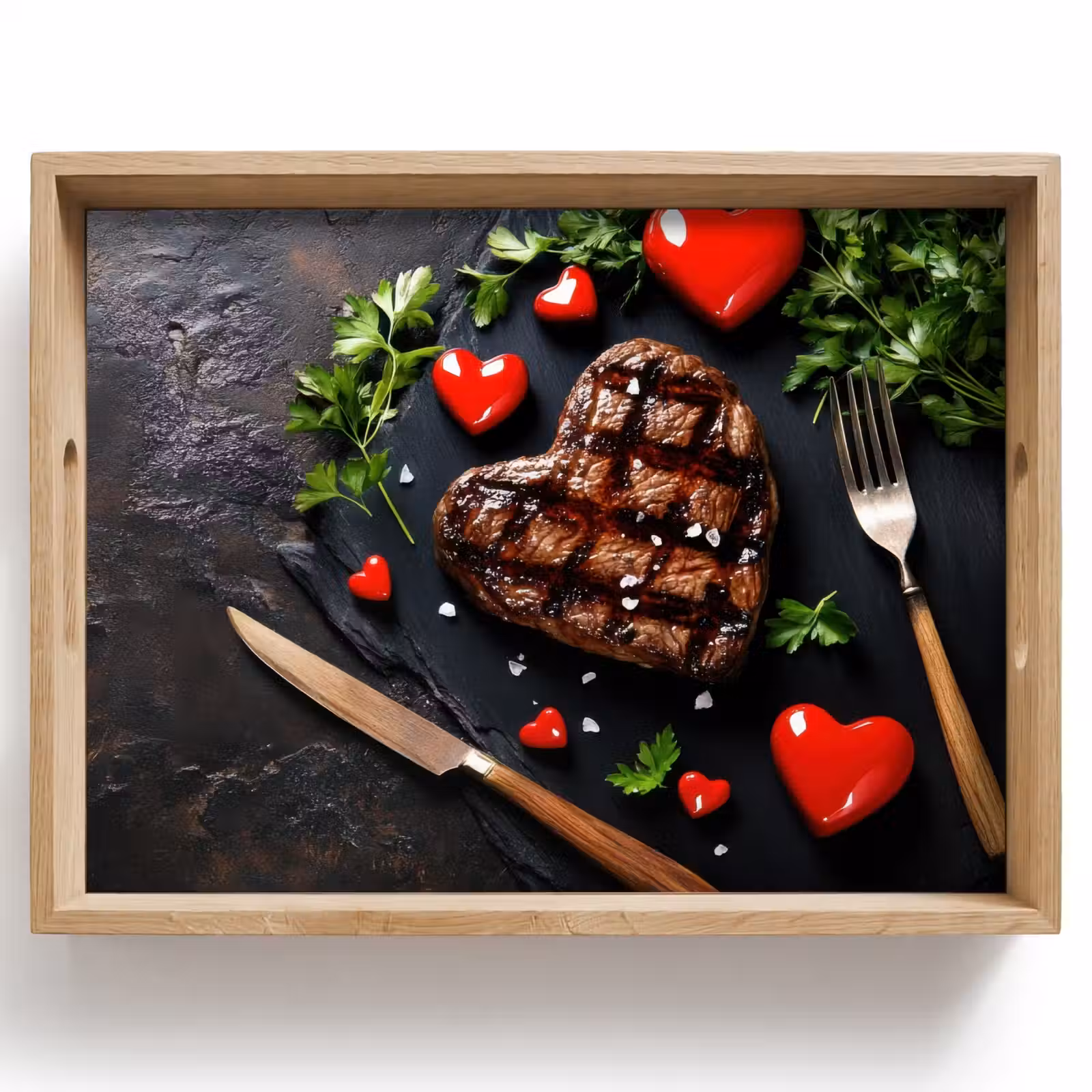 Plateau - Steak - Coeur - Couverts — 1