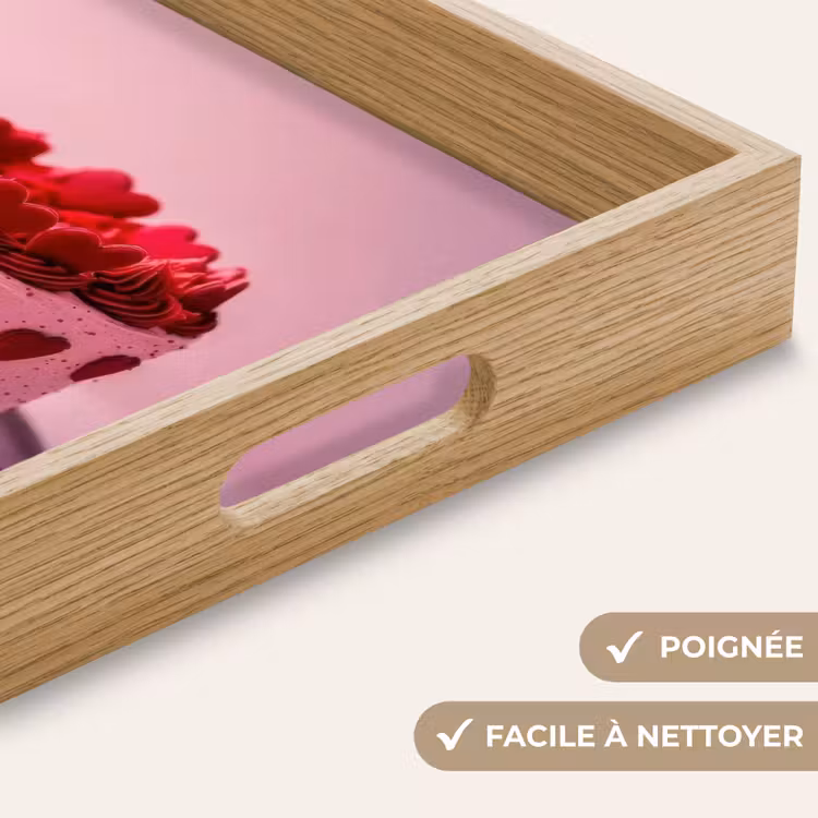 Plateau - Gâteau - Coeur - Rose — 8
