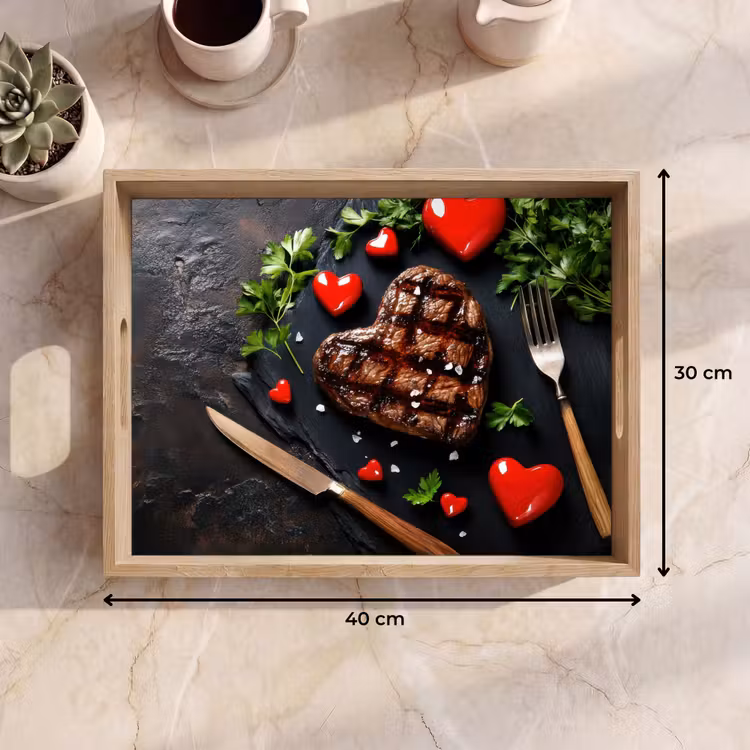 Plateau - Steak - Coeur - Couverts — 7