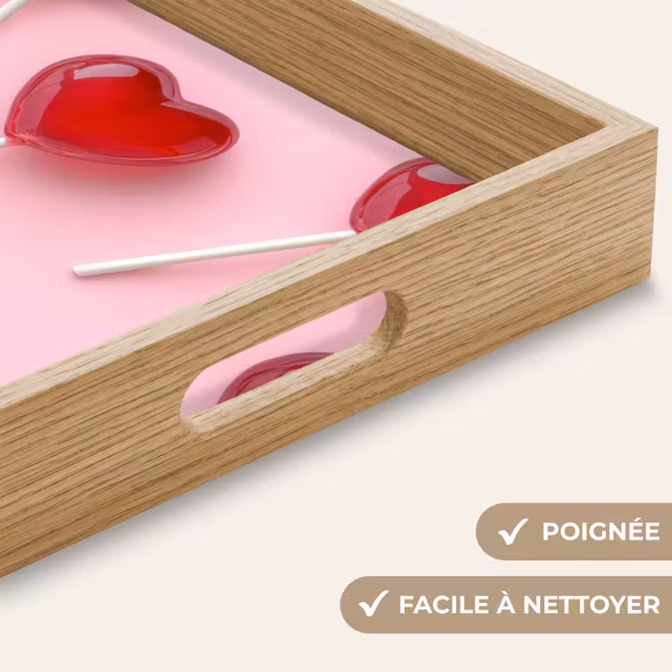 Plateau - Sucettes - Coeurs - Rose — 8