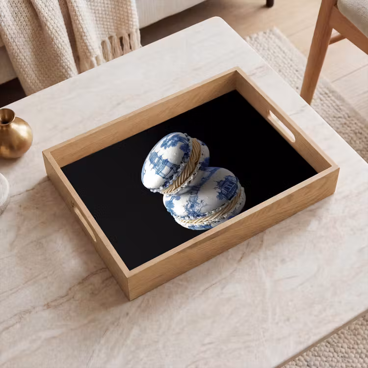 Plateau - Alimentation - Macarons - Bleu de Delft - Biscuits — 2