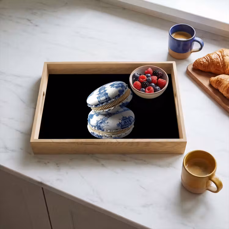 Plateau - Alimentation - Macarons - Bleu de Delft - Biscuits — 3