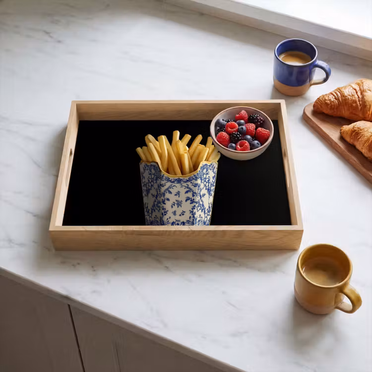 Plateau - Frites - Porcelaine - Bleu de Delft - Nourriture — 3