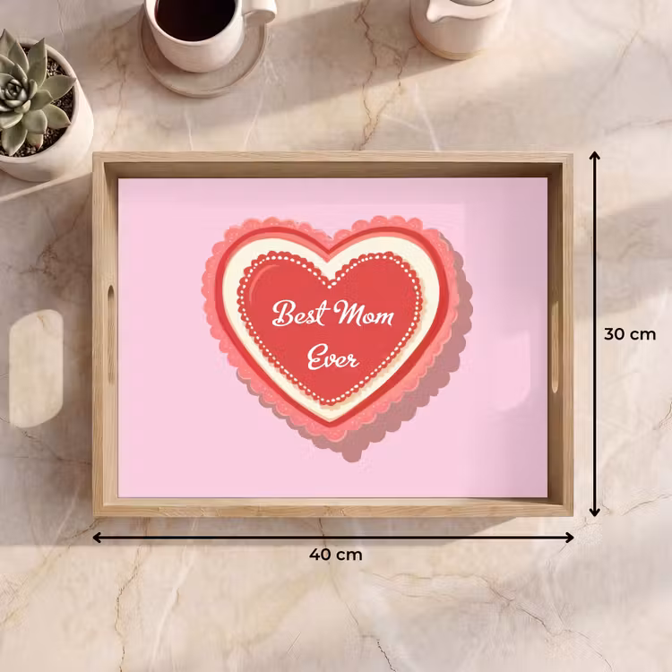 Plateau - Texte - Coeur - Mère - Rose — 7