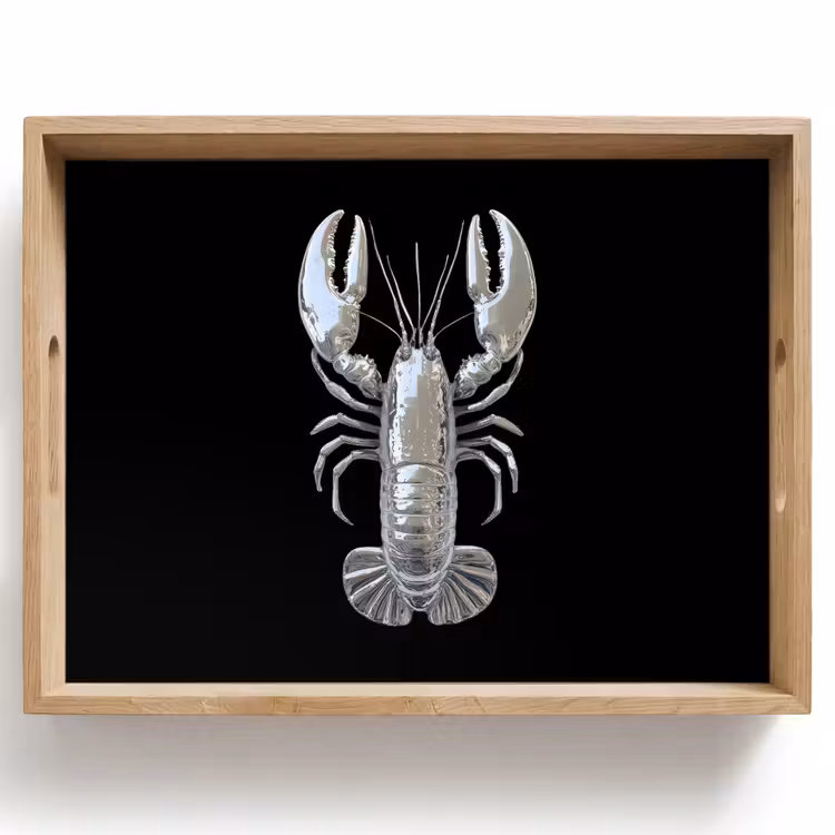 Plateau - Homard - Argent - Métallique - Luxe — 1