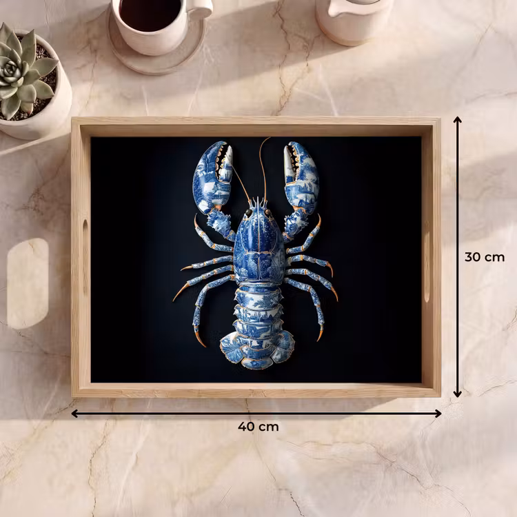Plateau - Homard - Bleu de Delft - Bouclier - Robuste — 7