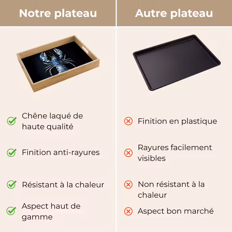 Plateau - Homard - Bleu de Delft - Bouclier - Robuste — 9