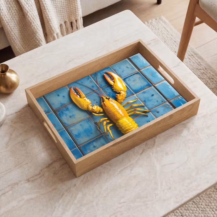 Plateau - Cancer - Jaune - Bleu - Carreaux — 2