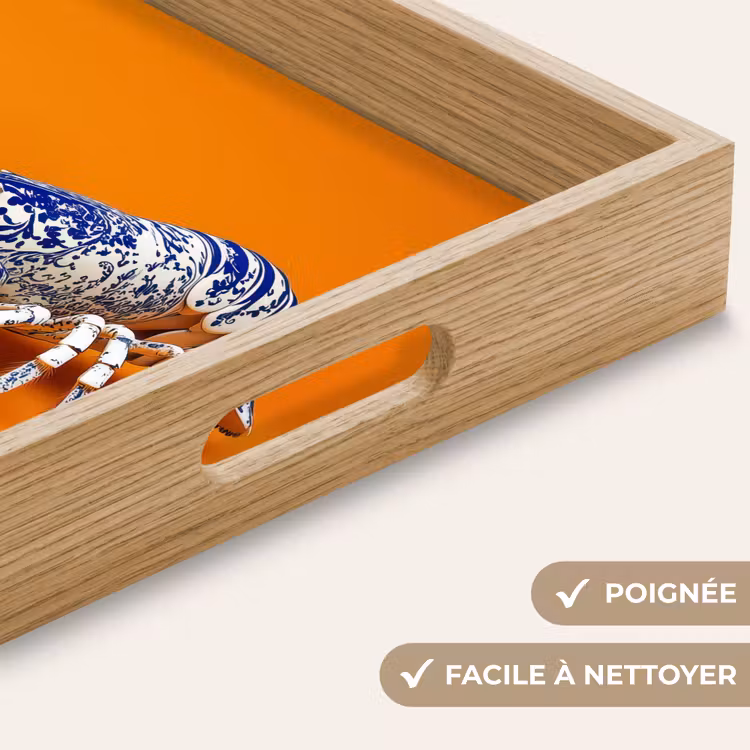 Plateau - Homard - Bleu de Delft - Bouclier - Dur - Orange — 8