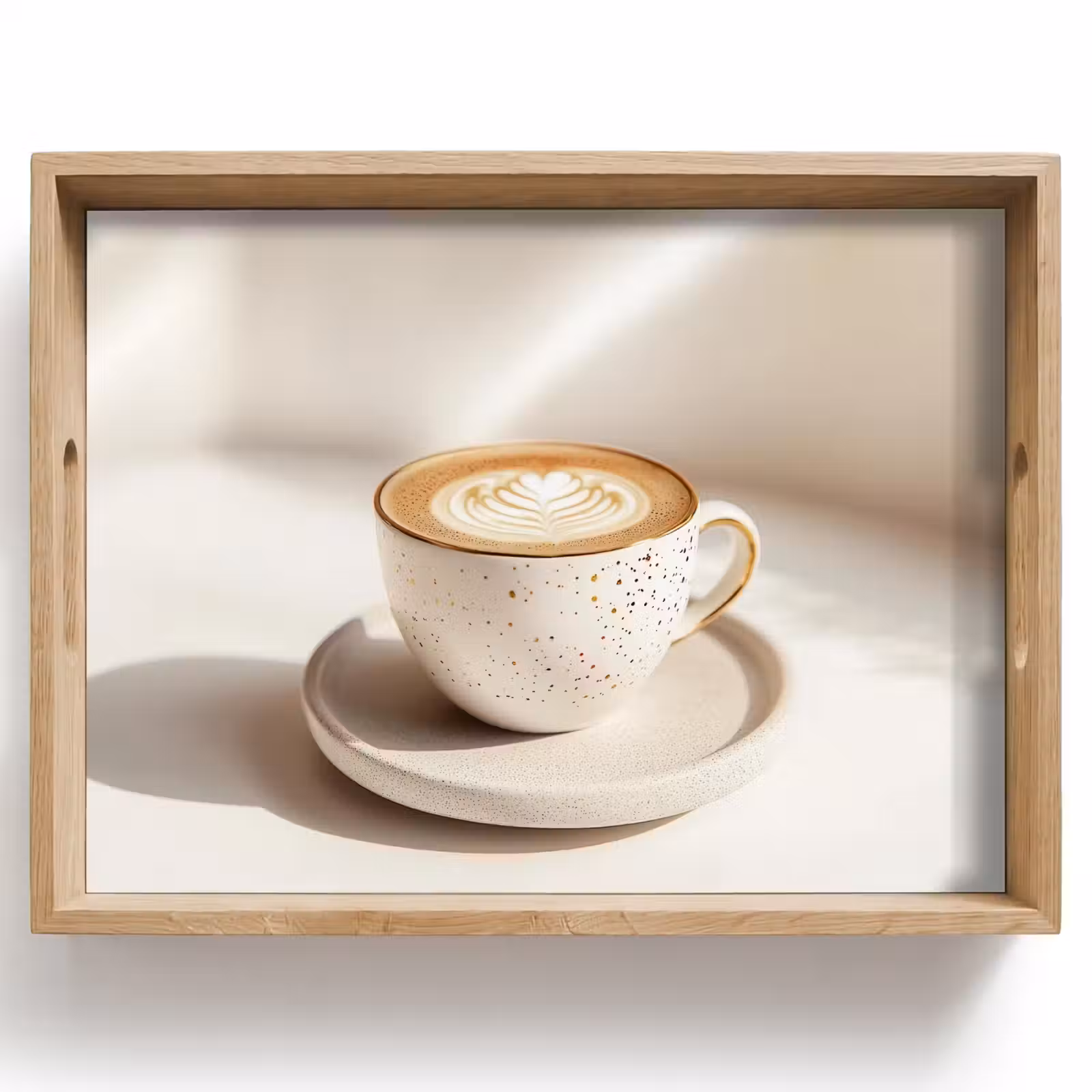 Plateau - Cappuccino - Mousse - Plat - Beige — 1