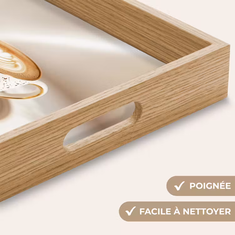 Plateau - Cappuccino - Mousse - Plat - Beige — 8