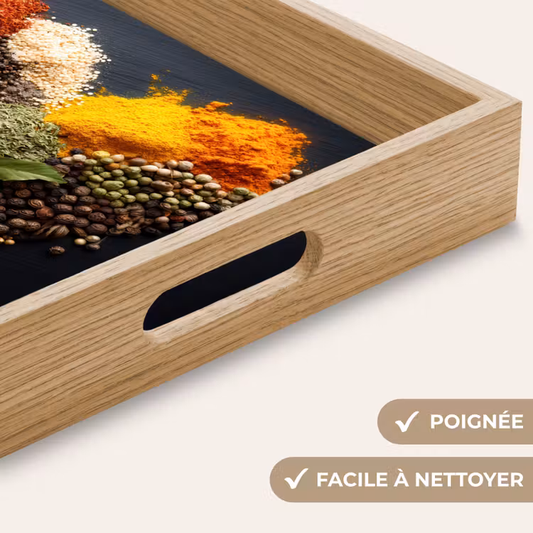 Plateau - Épices - Mélange - Forme de coeur - Noir — 8