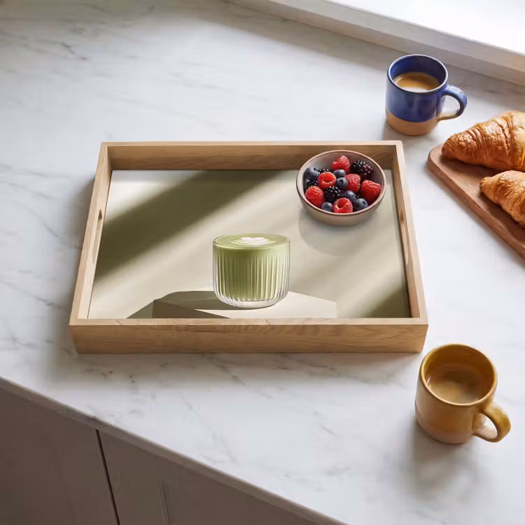 Plateau - Matcha - Verre - Vert - Minimaliste — 3