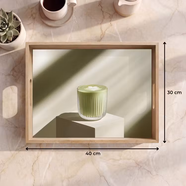 Plateau - Matcha - Verre - Vert - Minimaliste — 7