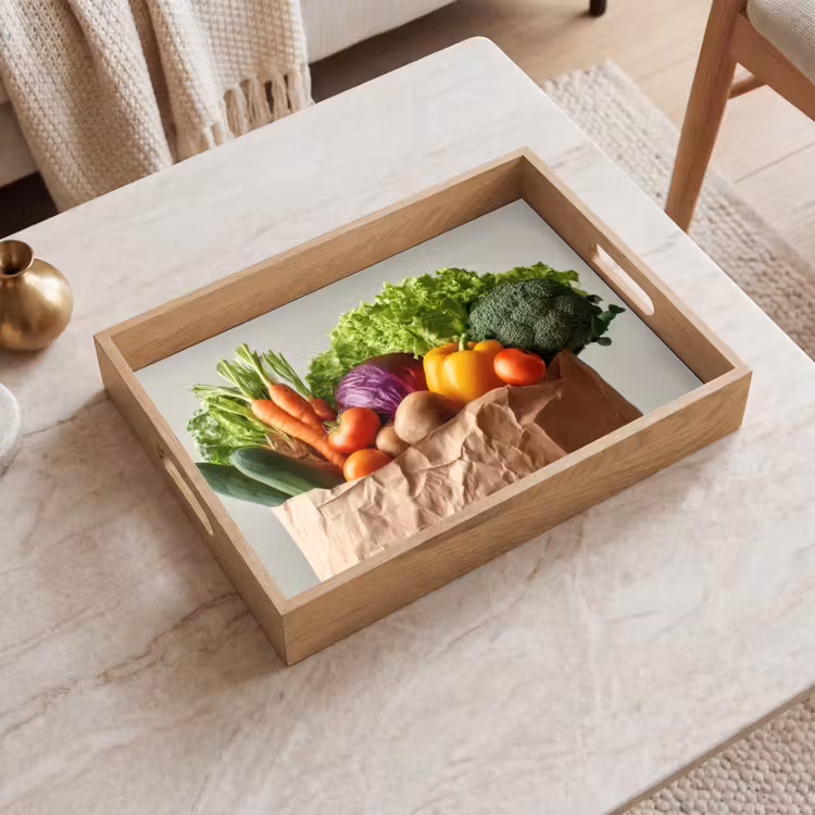 Plateau - Papiers - Épicerie - Coloré — 2